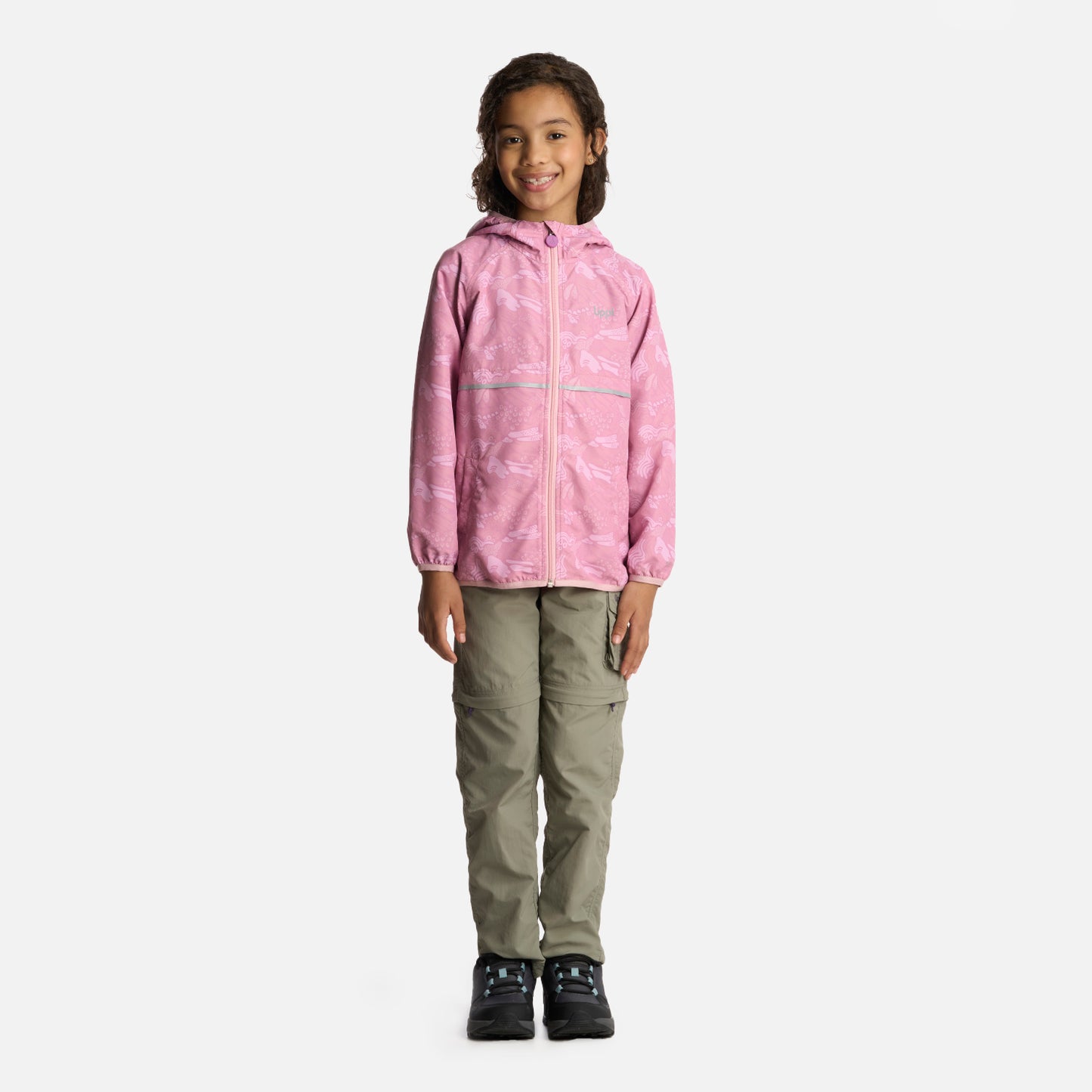 Chaqueta Niña Nightfall WindBreaker Hoody Jacket Print Rosado Lippi