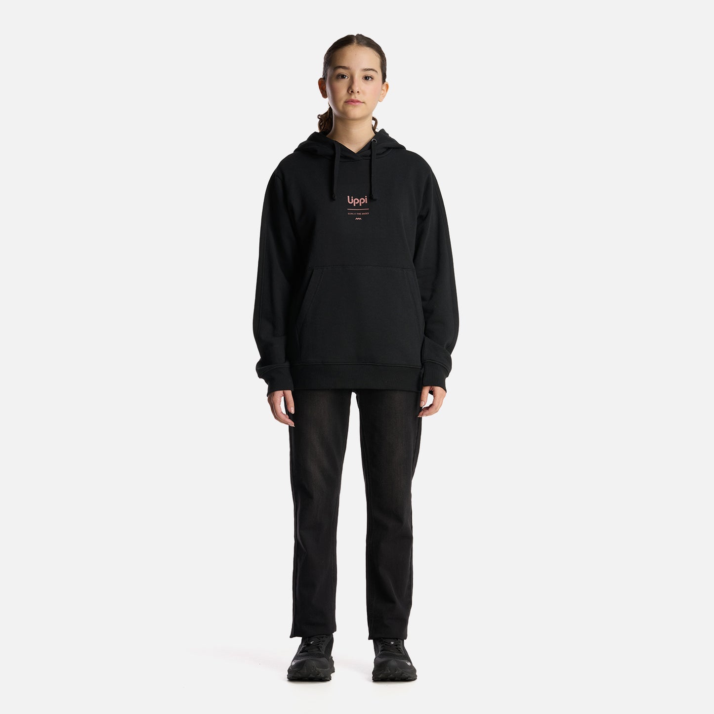 Polerón Teen Girl Ulmo Mid Point Hoody Sweatshirt Negro Lippi