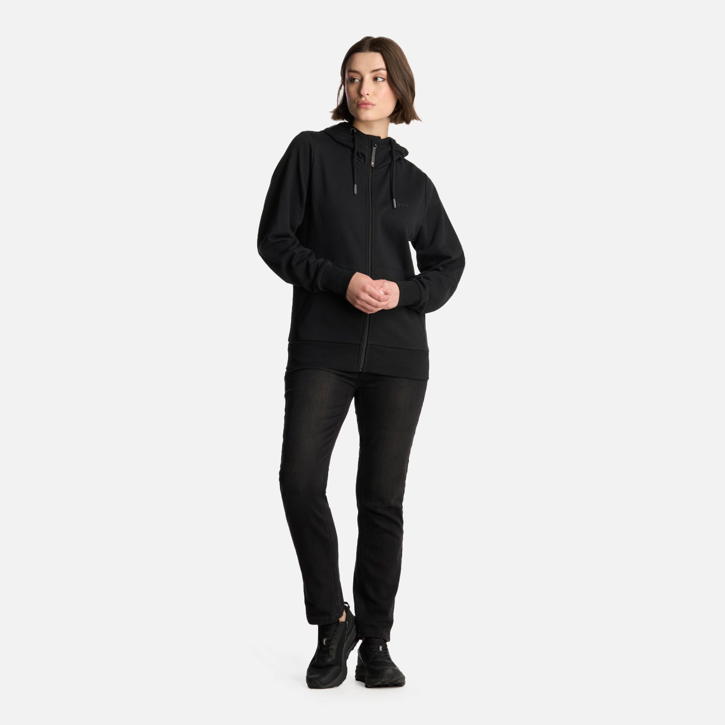 Polerón Mujer Ulmo Full Zip Hoody Sweatshirt Negro Lippi