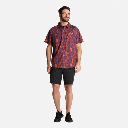 Camisa Hombre Cumbre Manga Corta Print Morado Haka Honu