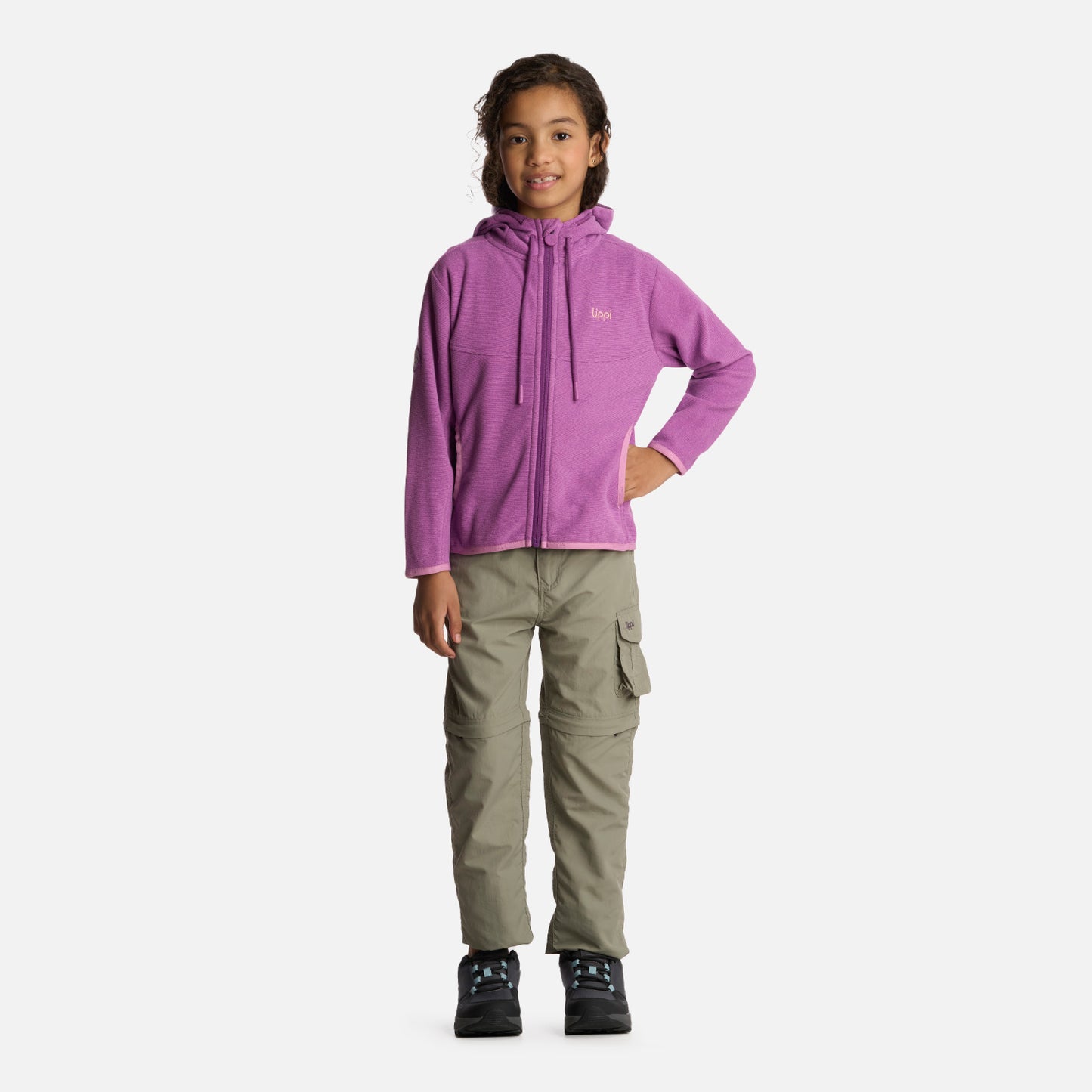 Polerón Niña Stripes Nano-F Full Zip Hoody Morado Lippi