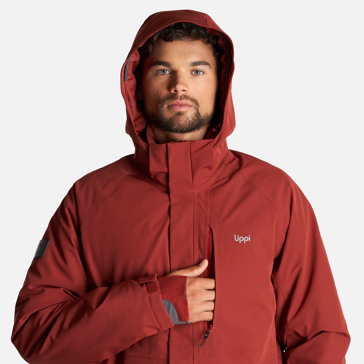 Chaqueta Hombre Andes B-Dry Hoody Jacket Vino Lippi