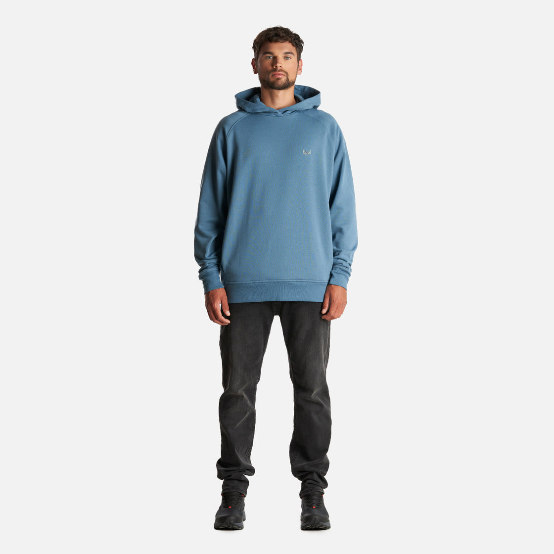 Poleron Hombre Ulmo Hoody Sweatshirt Azul Piedra Lippi