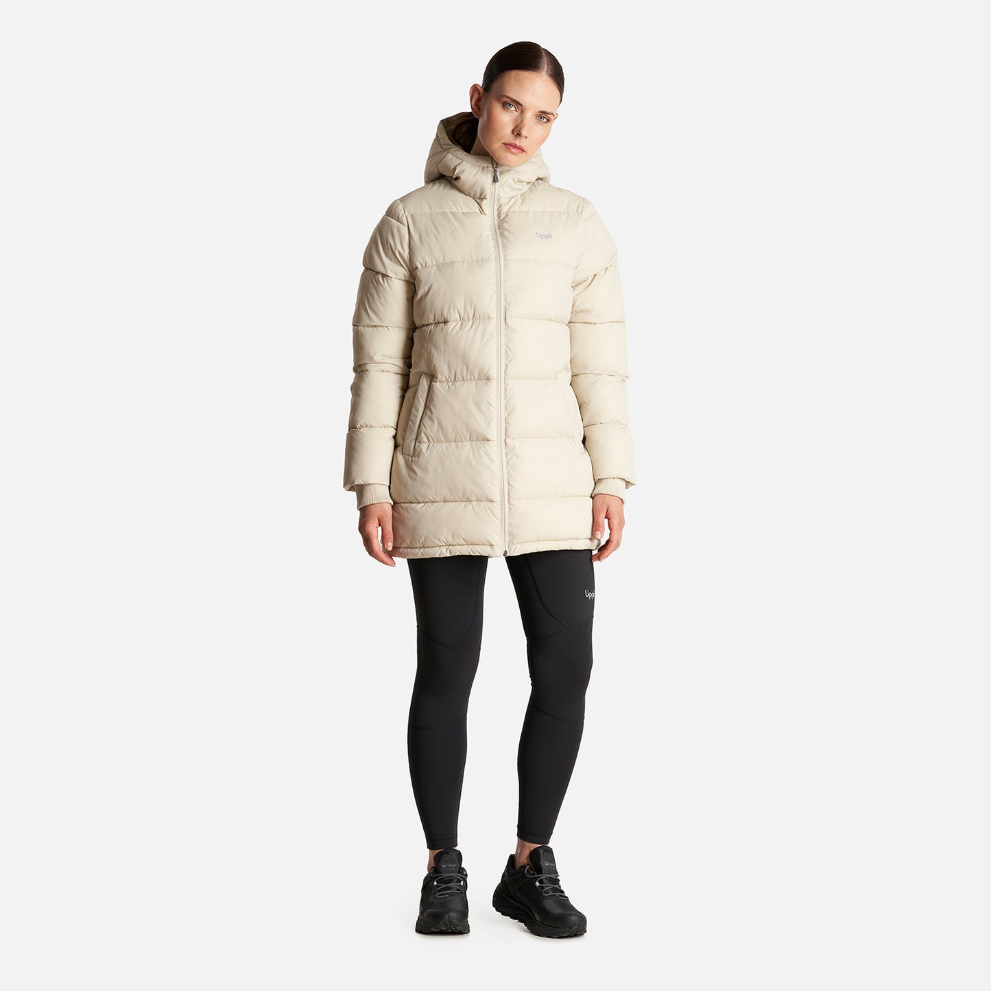 Chaqueta Mujer Long Line Steam Pro Hoody Jacket Crema Lippi