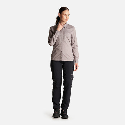 Camisa Mujer Rosselot Long Sleeve Q-Dry Shirt Malva Lippi