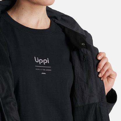 Chaqueta Mujer  CityMe WindBreaker Hoody Jacket Negro Lippi