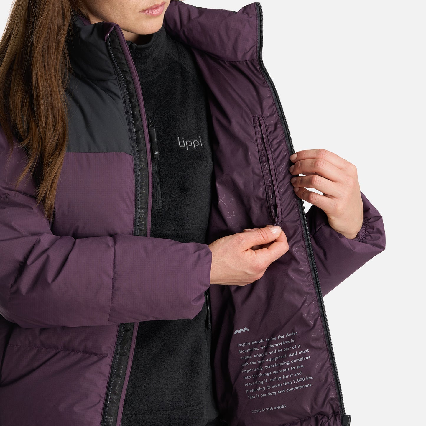 Chaqueta Mujer Urban Down Jacket Morado Oscuro Lippi