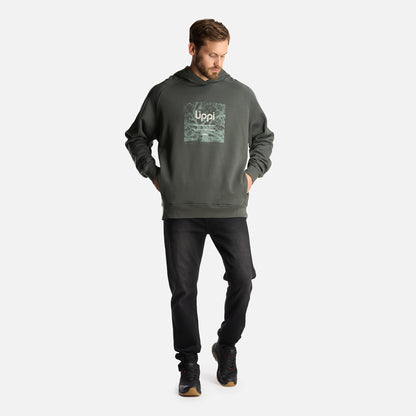 Poleron Hombre Insigne Hoody Sweatshirt Front Print Verde Militar Lippi