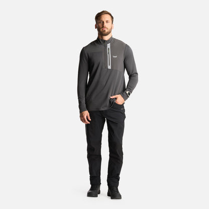 Poleron Hombre Karova Nano F 1/4 Zip Grafito Lippi