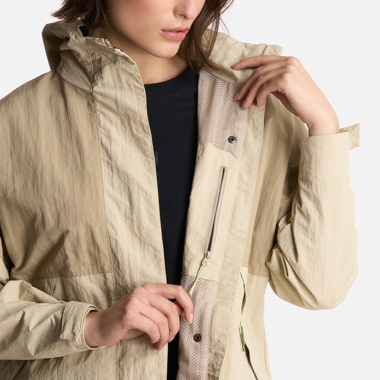 Chaqueta Mujer CityMe WindBreaker Hoody Jacket Taupe Lippi