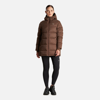 Chaqueta Mujer Long Line Steam Pro Hoody Jacket Café Lippi