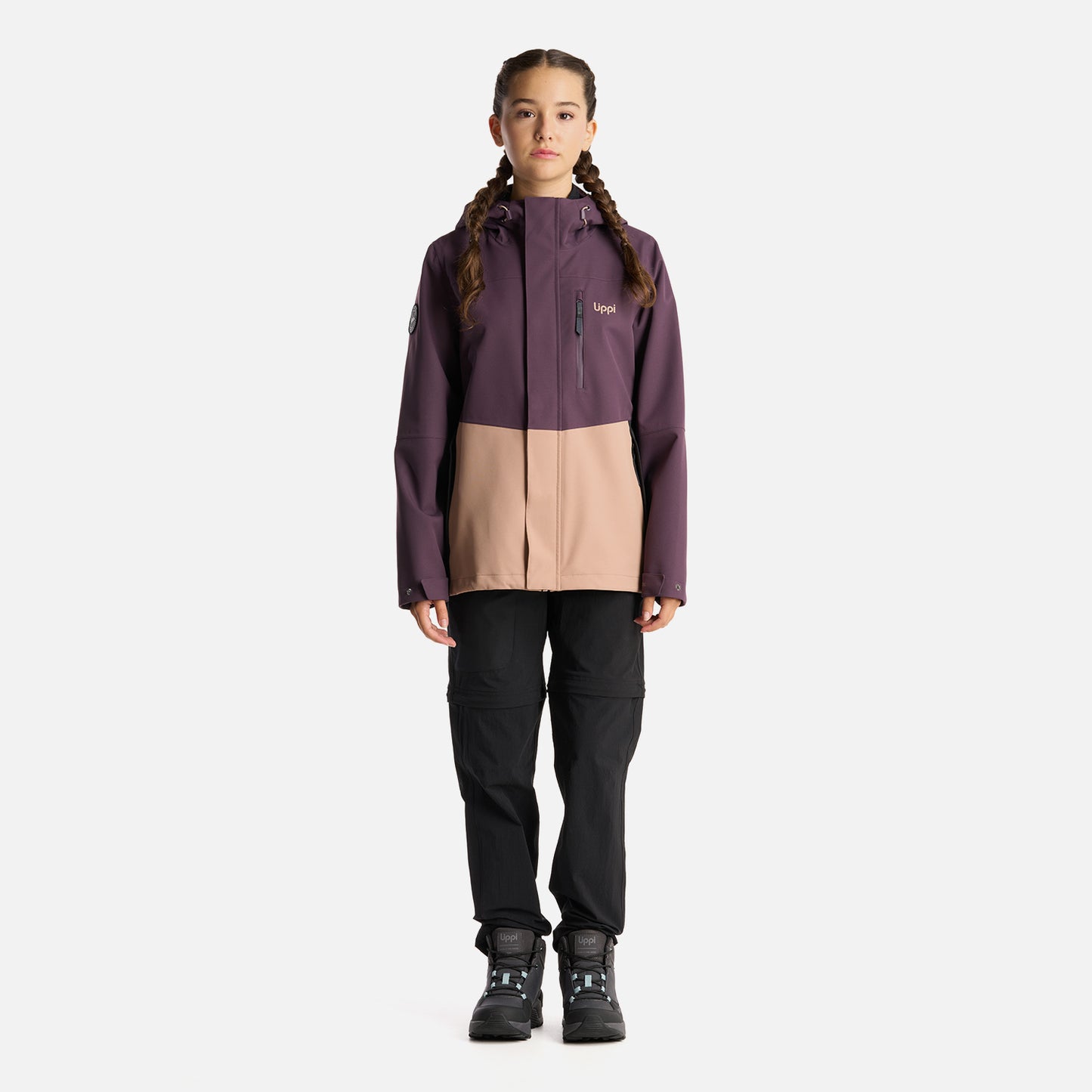 Chaqueta Teen Girl Massif B-Dry Hoody Jacket Morado Oscuro Lippi