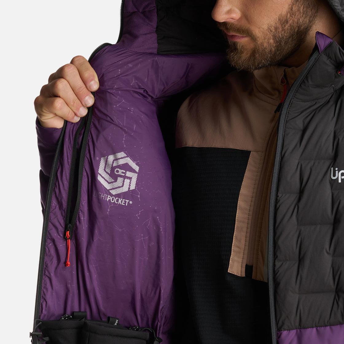 Chaqueta Hombre Bazpur EVO Down Hoody Jacket Morado Lippi