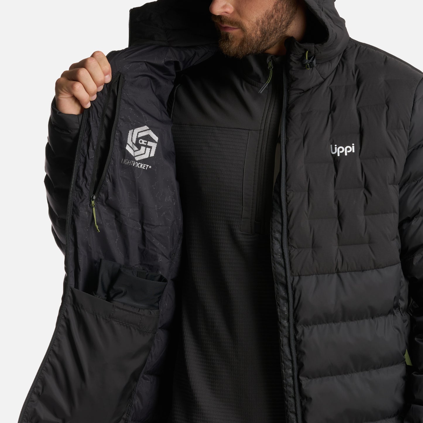 Chaqueta Hombre Bazpur EVO Down Hoody Jacket Negro Lippi