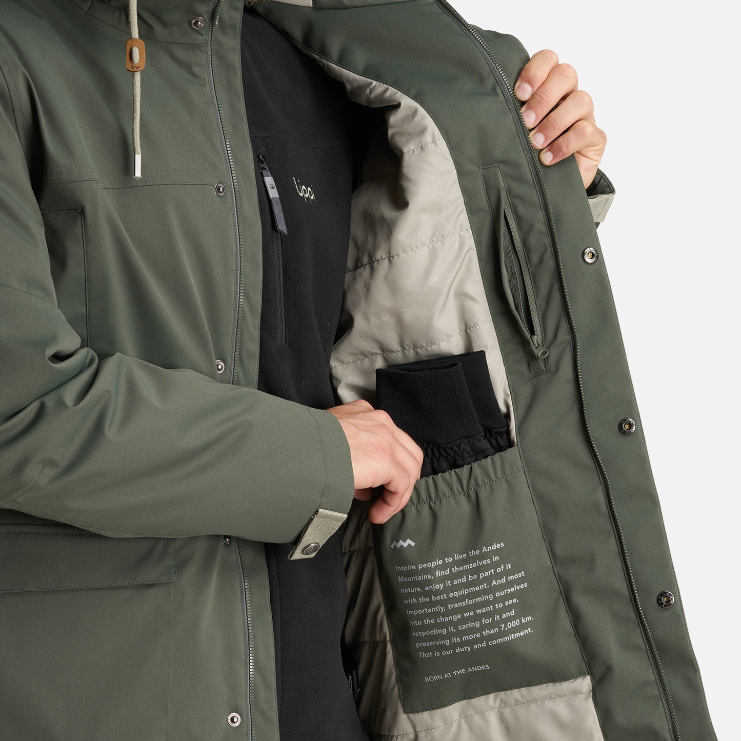 Chaqueta Hombre DayBreak B-Dry Jacket Verde Militar Lippi