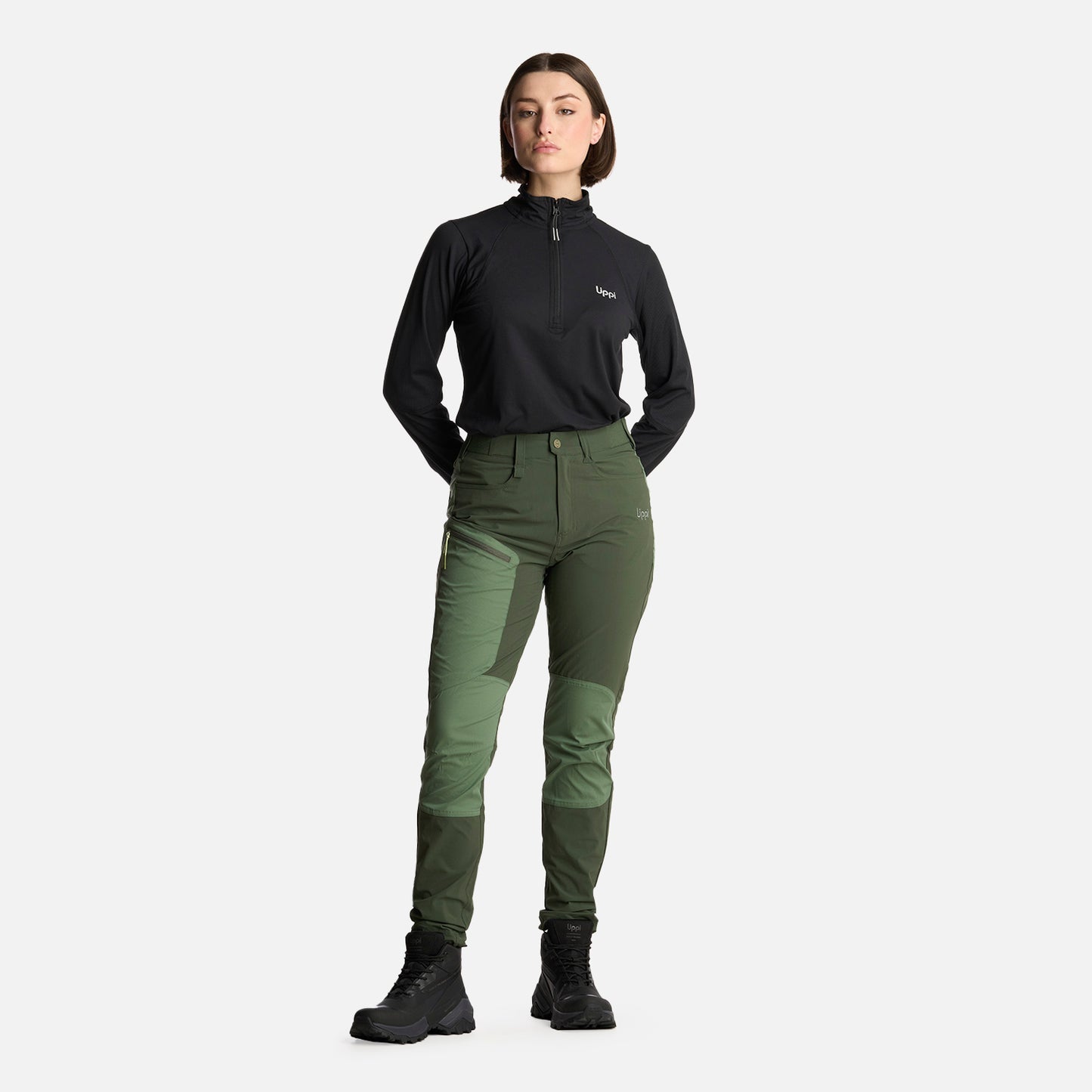 Pantalón Mujer Lennox Q-Dry Slim Fit Pants Verde Militar Lippi