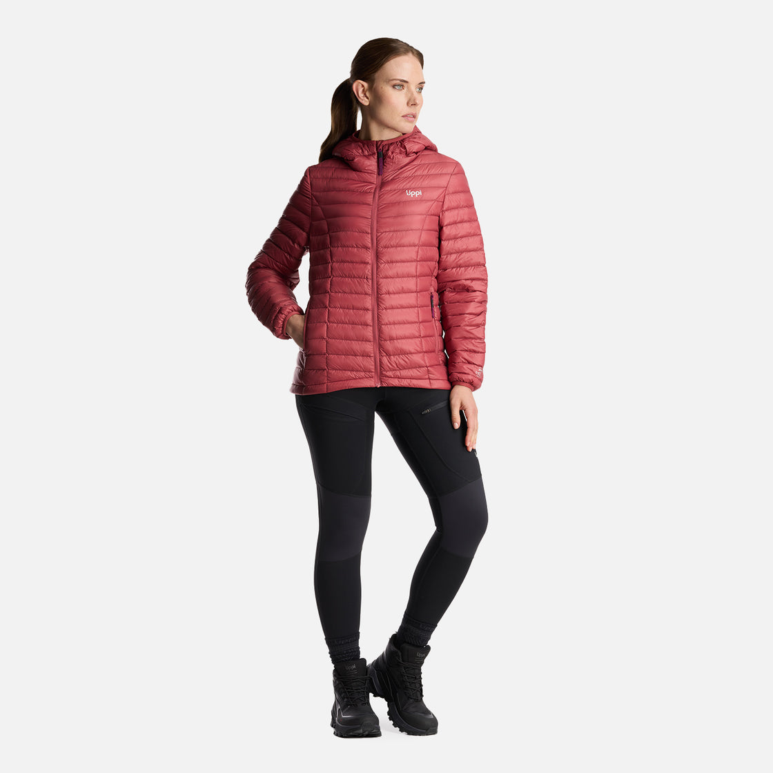 Chaqueta Mujer Peak Down Hoody Jacket Rosa Oscuro Lippi