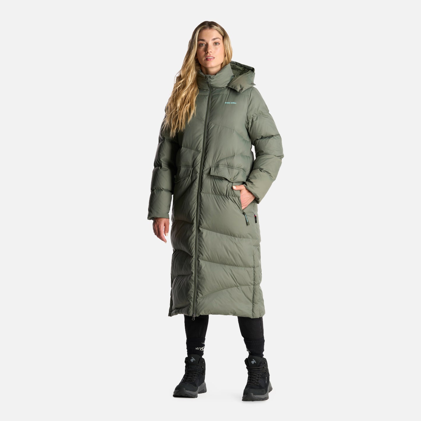 Chaqueta Mujer Termal Verde Grisaceo Haka Honu