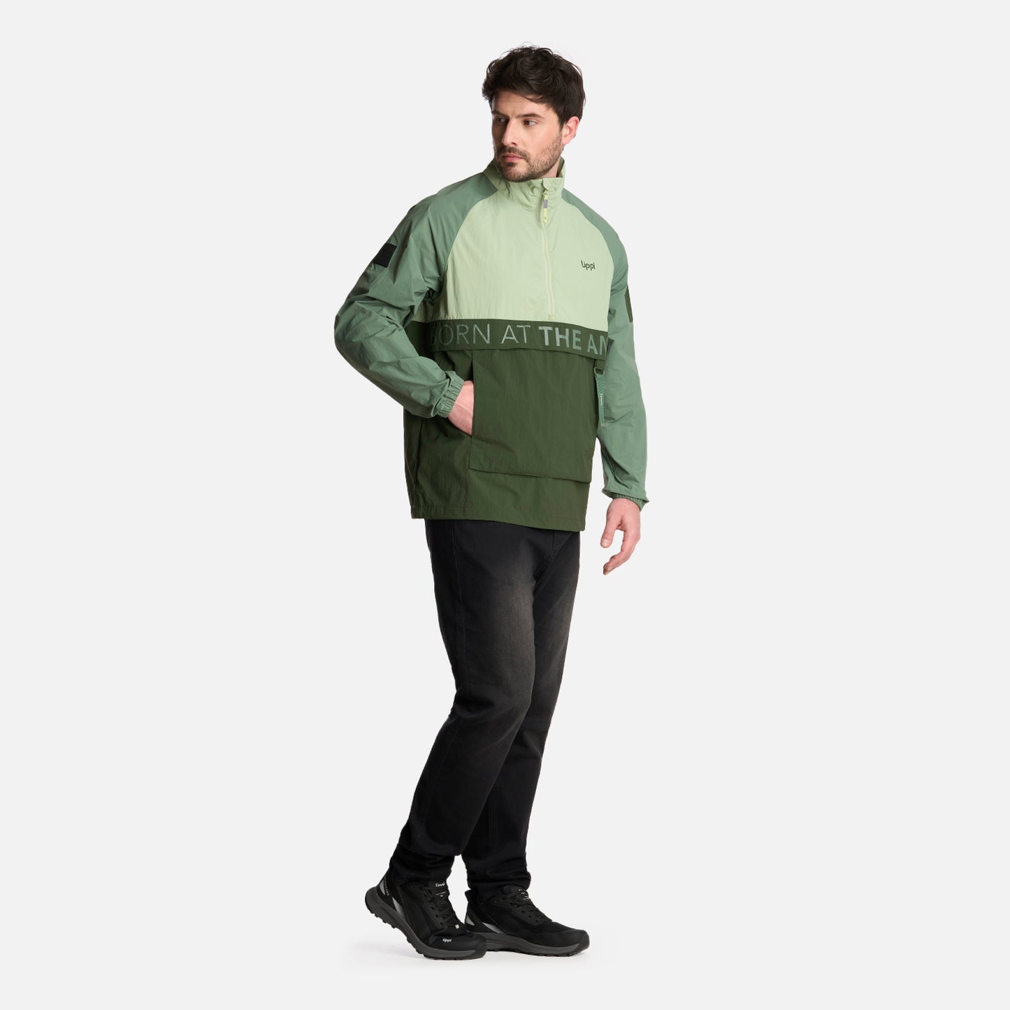 Chaqueta Hombre WindCity WindBreaker 1/4 Zip Jacket Jade Lippi