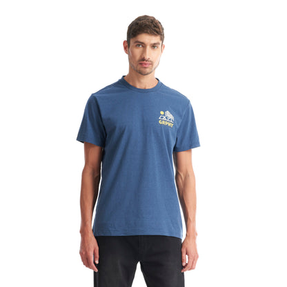 Polera Hombre Liquen Azul Melange Geography