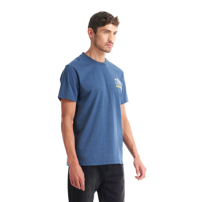 Polera Hombre Liquen Azul Melange Geography