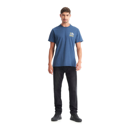 Polera Hombre Liquen Azul Melange Geography