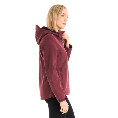 Chaqueta Mujer Macaya Softshell Hoody Jacket Melange Burdeo Lippi