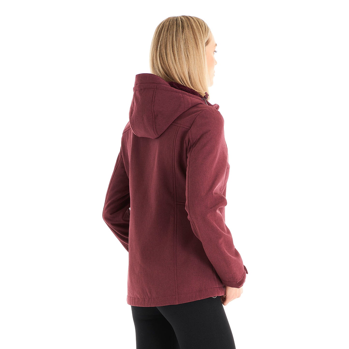 Chaqueta Mujer Macaya Softshell Hoody Jacket Melange Burdeo Lippi