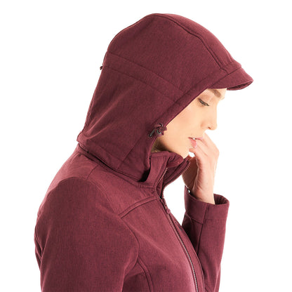 Chaqueta Mujer Macaya Softshell Hoody Jacket Melange Burdeo Lippi