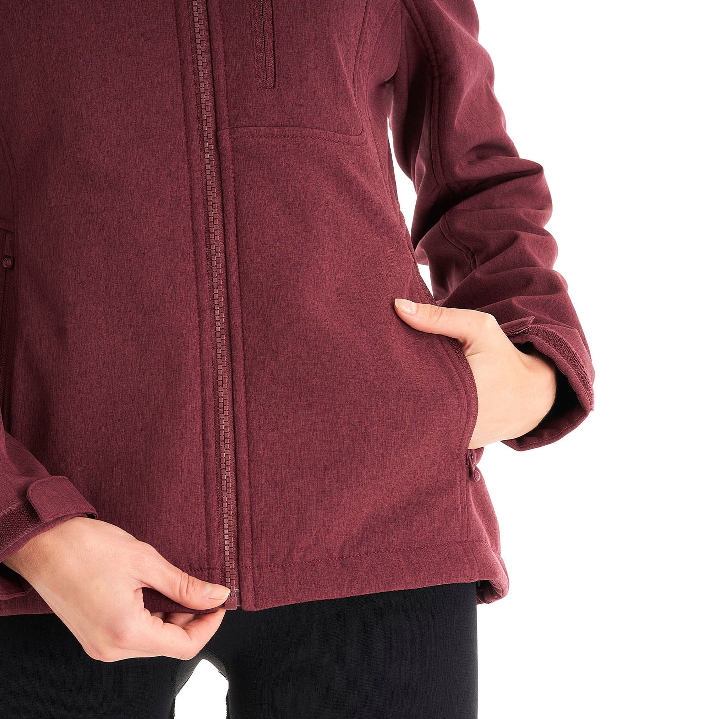 Chaqueta Mujer Macaya Softshell Hoody Jacket Melange Burdeo Lippi