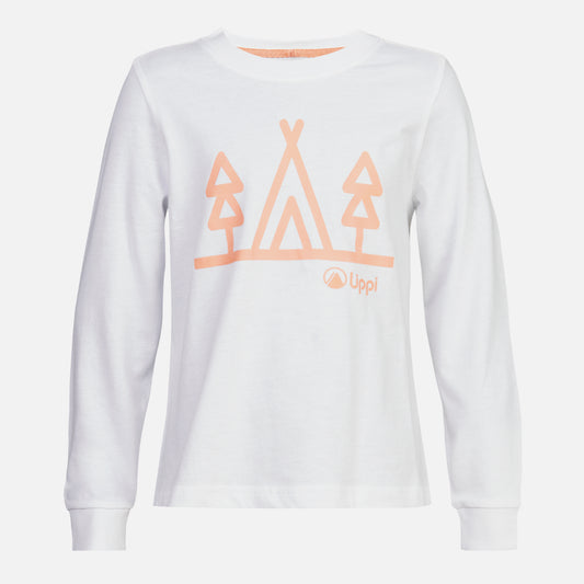 Polera Niña Logo Lippi Long Sleeve T-Shirt Blanco Lippi