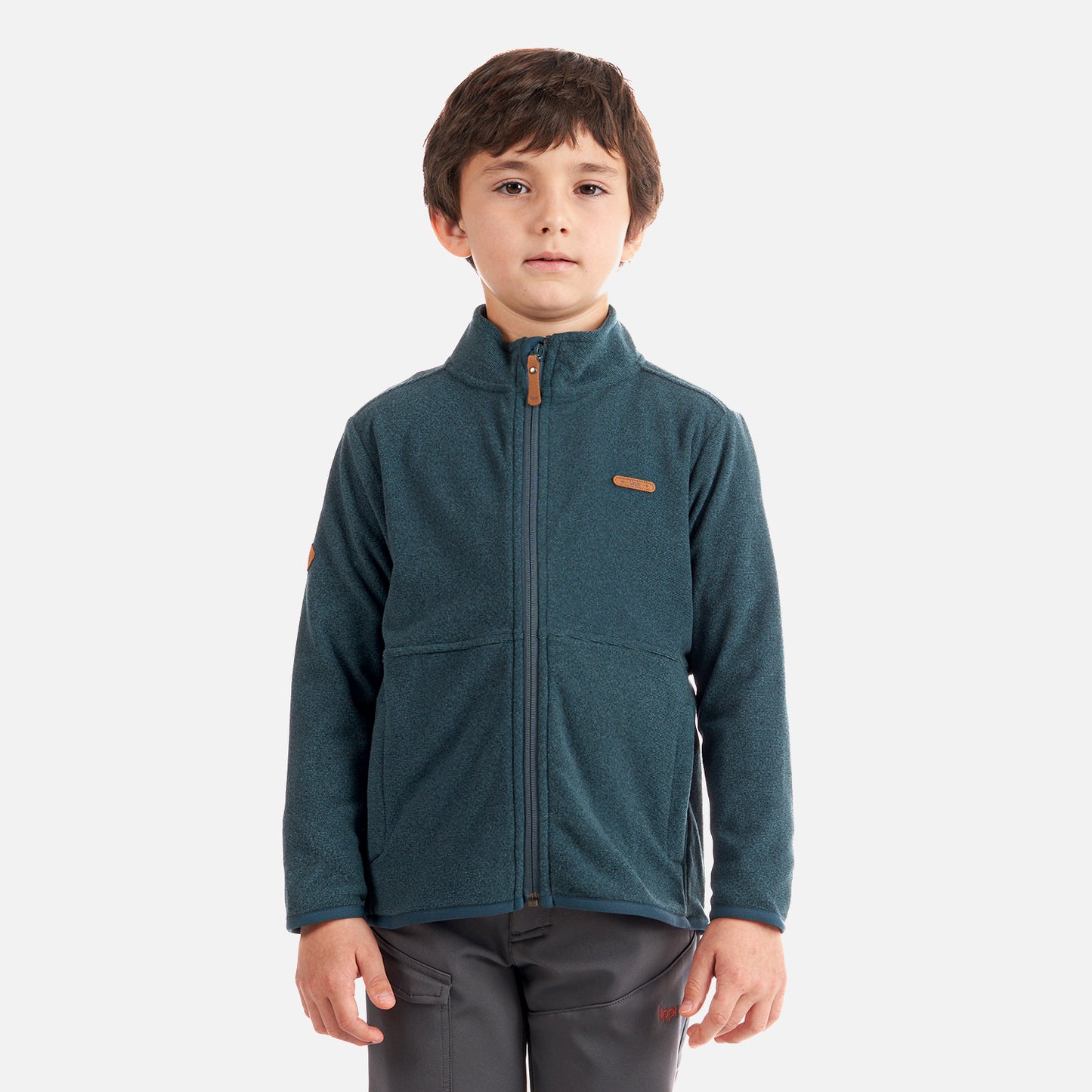 Poleron Niño Stripes Nano-F Full Zip Azul Noche Lippi