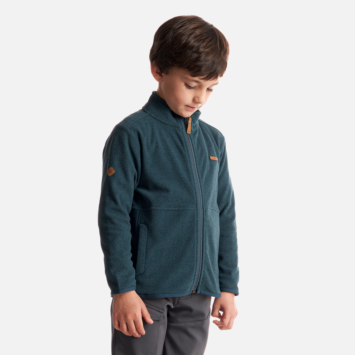 Poleron Niño Stripes Nano-F Full Zip Azul Noche Lippi