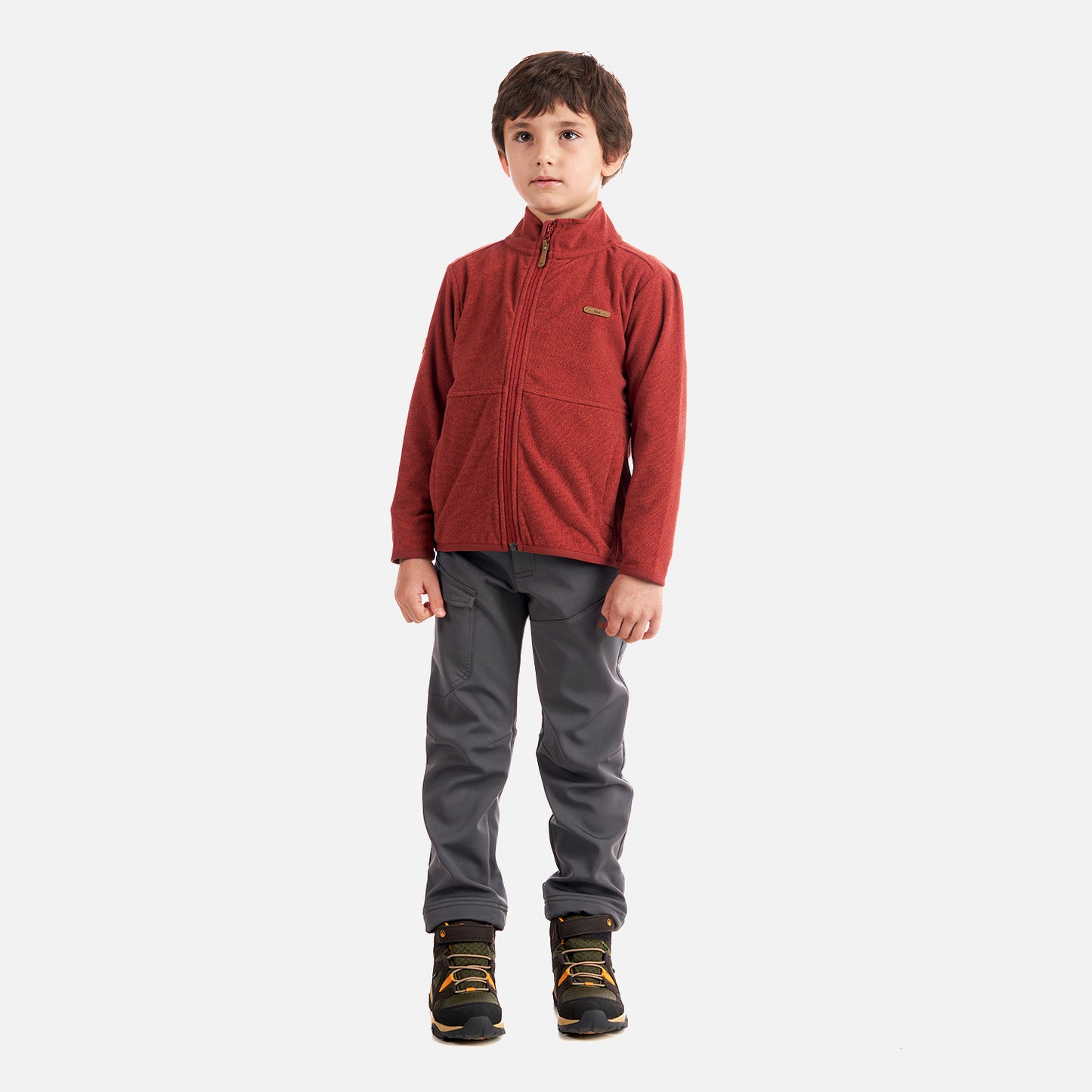 Poleron Niño Stripes Nano-F Full Zip Terracota Lippi