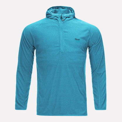 Poleron Hombre Jacaranda Nano-F 14 Zip Hoody Azul Lippi