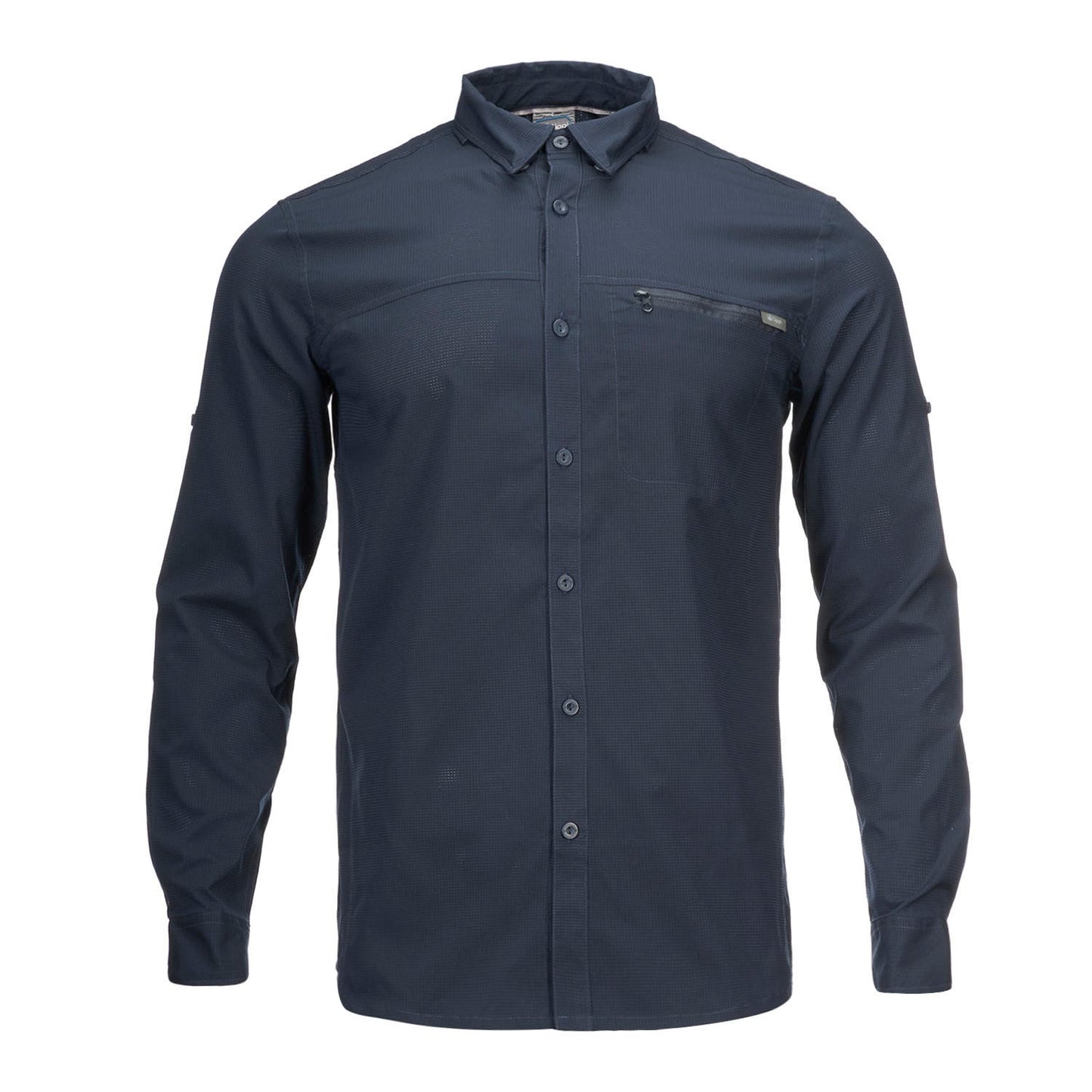 Camisa Hombre Rosselot Long Sleeve Q-Dry Shirt Melange Azul Lippi