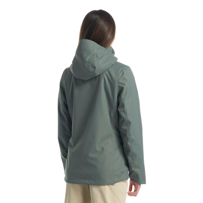 Chaqueta Mujer Tres Cruces Fusion-3 Hoody Jacket Verde Grisaceo Vino Lippi