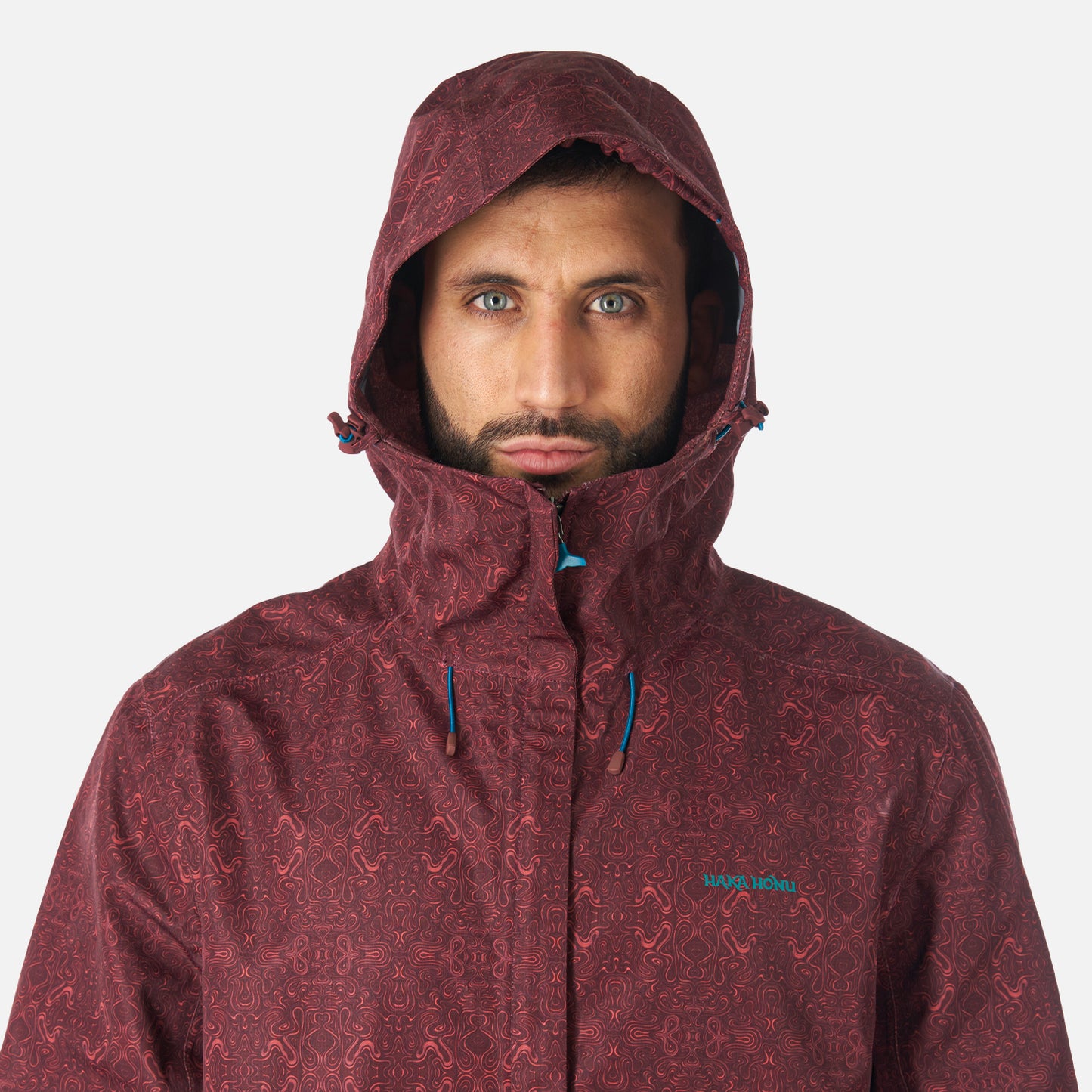 Chaqueta Hombre Agua-zero Print Vino Haka Honu