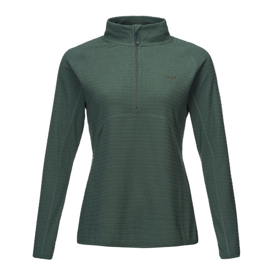 Poleron Mujer Jacaranda Nano-F 14 Zip Verde Oscuro Lippi