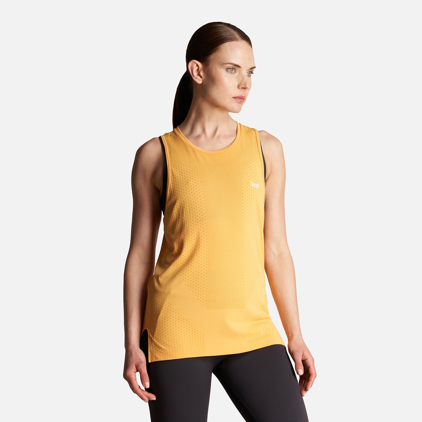 Polera Mujer 4 Run Seamless Trail T-Shirt Amarillo Lippi