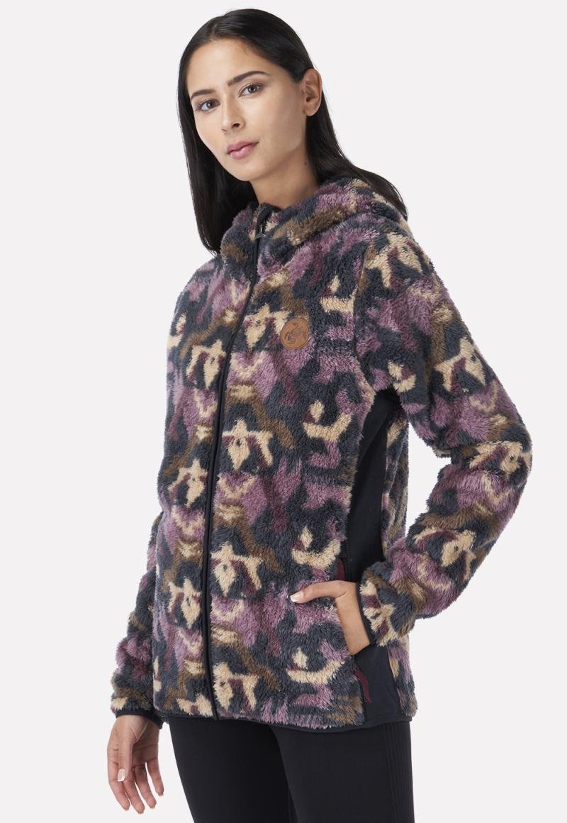 Chaqueta Mujer Calur-oso Print Burdeo Haka Honu