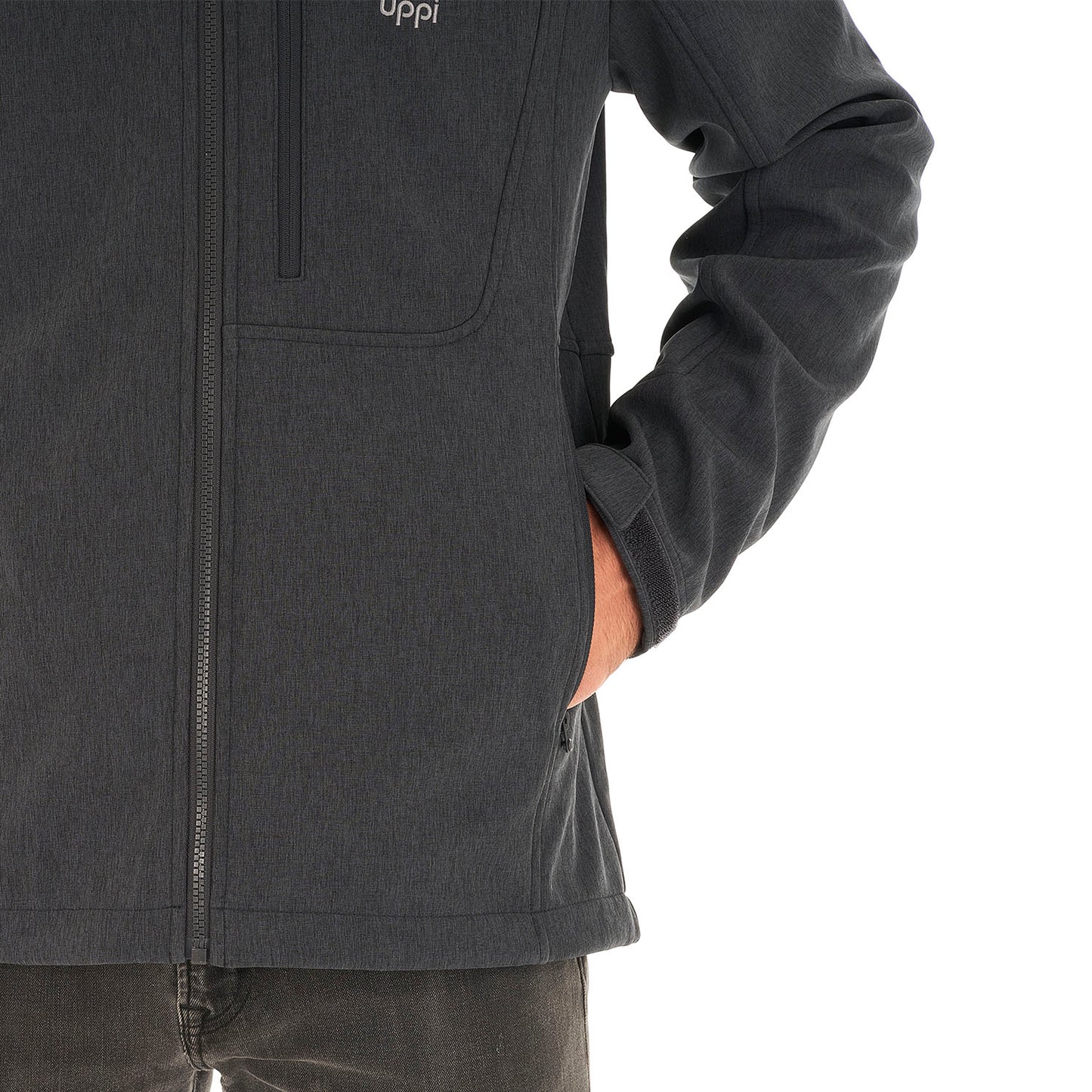 Chaqueta Hombre Macaya Softshell Hoody Jacket Melange Grafito Lippi