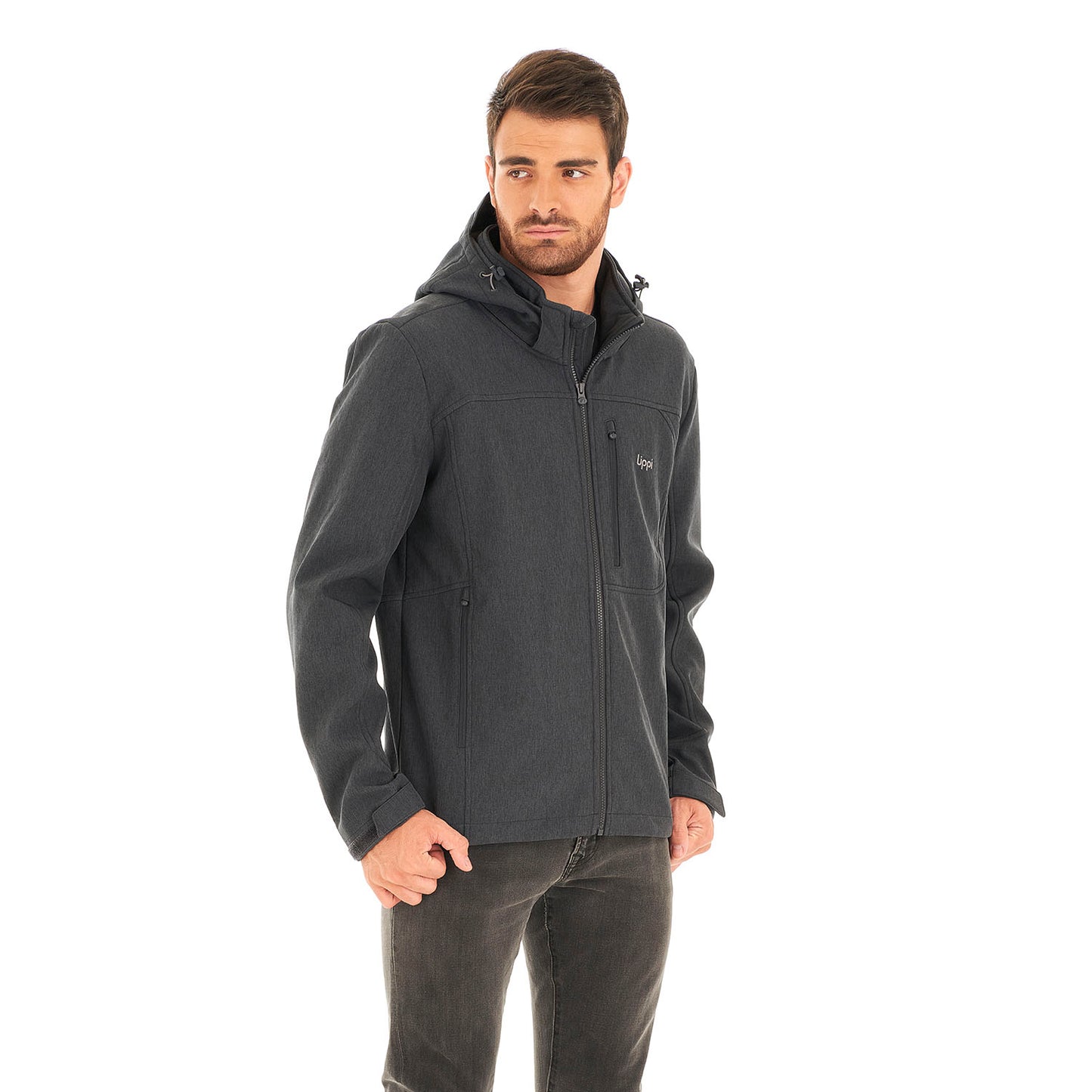 Chaqueta Hombre Macaya Softshell Hoody Jacket Melange Grafito Lippi