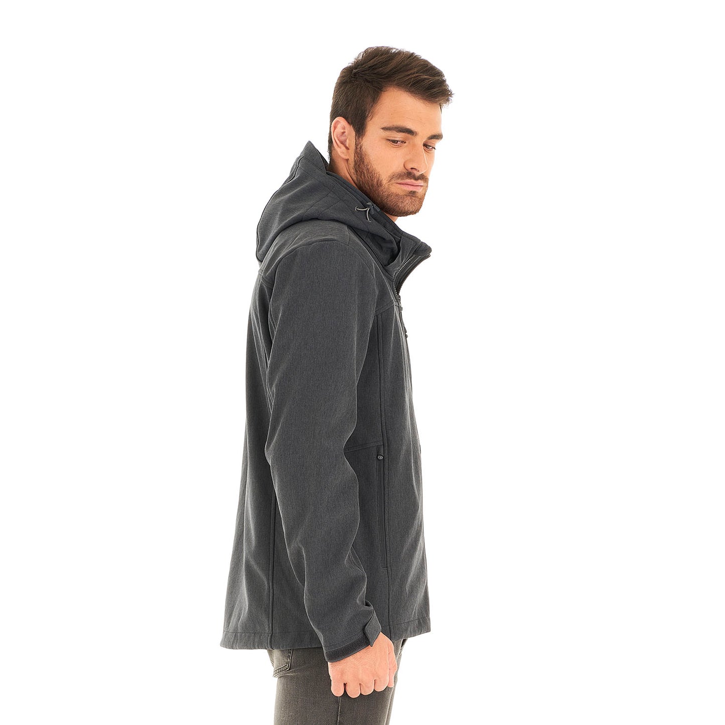 Chaqueta Hombre Macaya Softshell Hoody Jacket Melange Grafito Lippi