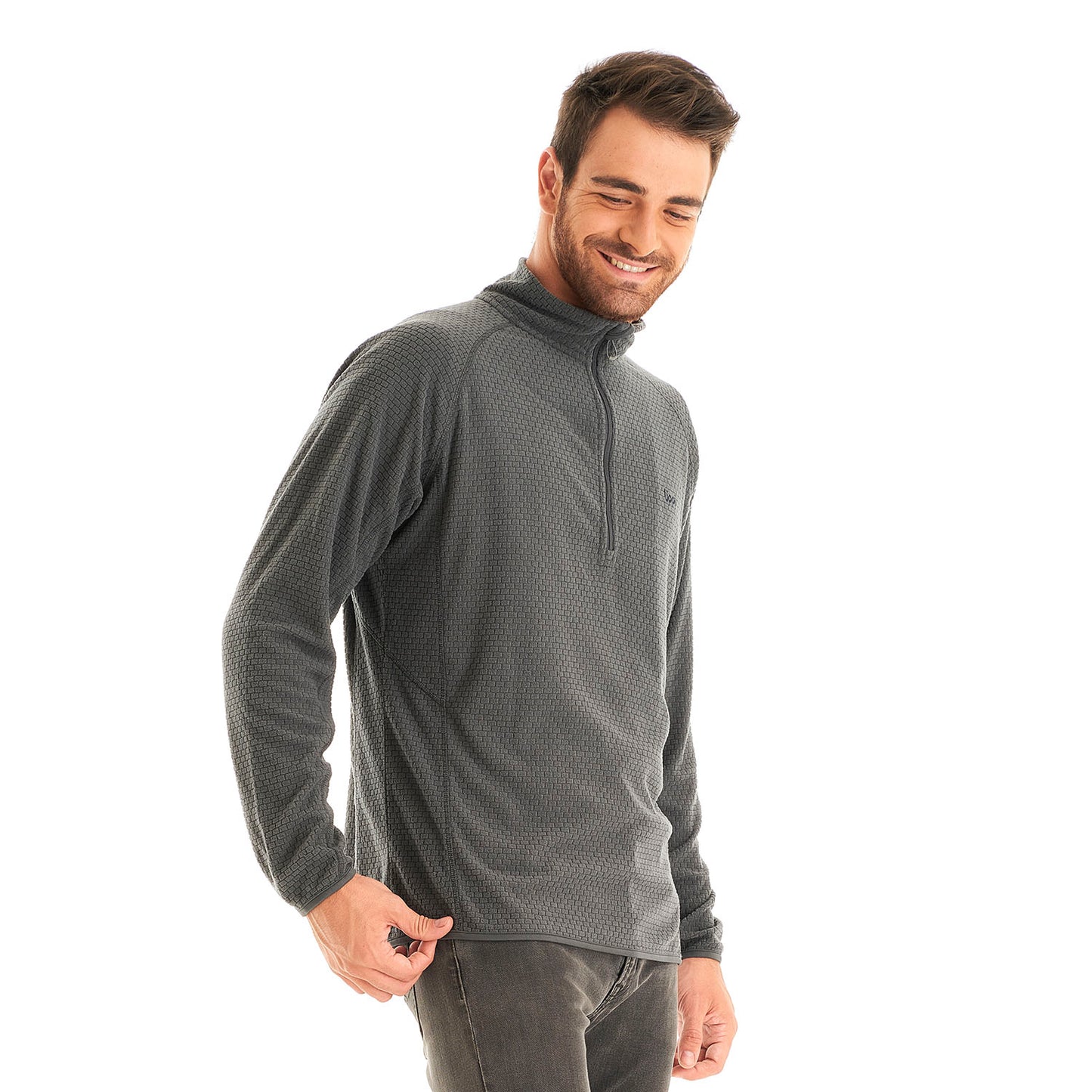 Poleron Hombre Jacaranda Nano-F 14 Zip Grafito Lippi