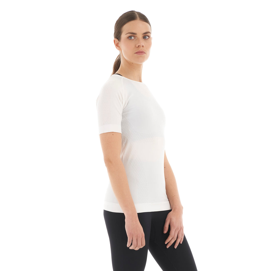 Primera Capa Mujer Skintec 1000 Seamless Short Sleeve Blanco Lippi