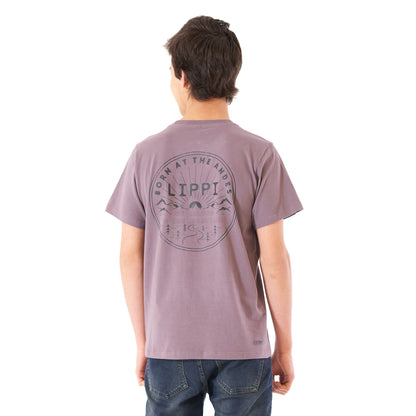 Polera Teen Boy Mountain UV-Stop T-Shirt Malva Lippi