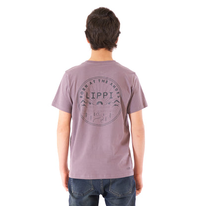 Polera Teen Boy Mountain UV-Stop T-Shirt Malva Lippi