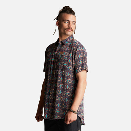 Camisa Hombre Aflora Full Print Café Pardo Haka Honu