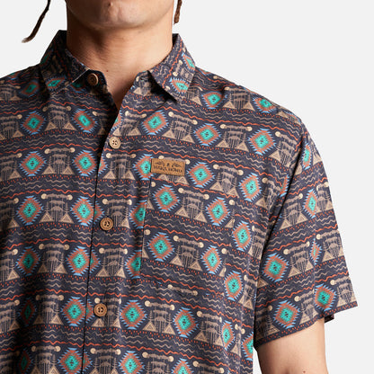 Camisa Hombre Aflora Full Print Café Pardo Haka Honu